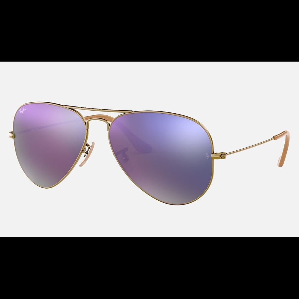 Ray Ban Aviators Flash Lenses purple